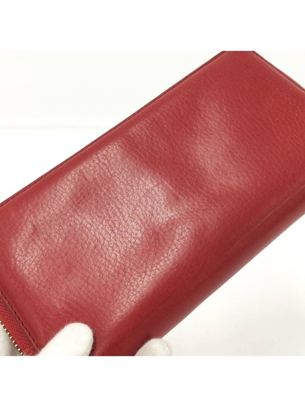 Gucci Zip Around Wallet Interlocking Soho Leather Red - Picture 6 of 10